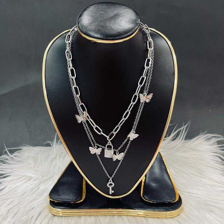 Lock & Butterfly Necklace